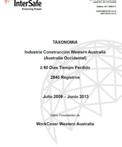 Industria Construcción Western Australia (Australia Occidental) >60 Dias Tiempo Perdido – 2840 Registros | Julio 2009 – Junio 2013
