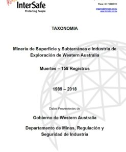 Mineria de Superficie y Subterránea e Industria de Exploración de Western Australia Muertes – 158 Registros | 1989 – 2018
